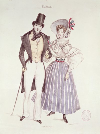 Mode für Männer und Frauen, 1830 von French School